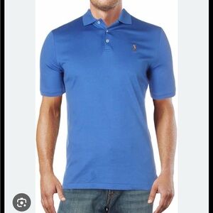 Polo Ralph Lauren Embroidered Classic Fit Blue Preppy Polo Shirt Size Large.